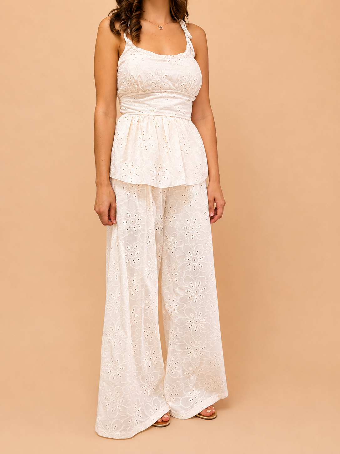 Conjunto Branco Bordado Capri