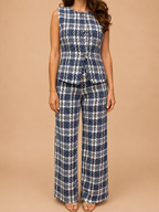 Conjunto Tweed Elegance Xadrez
