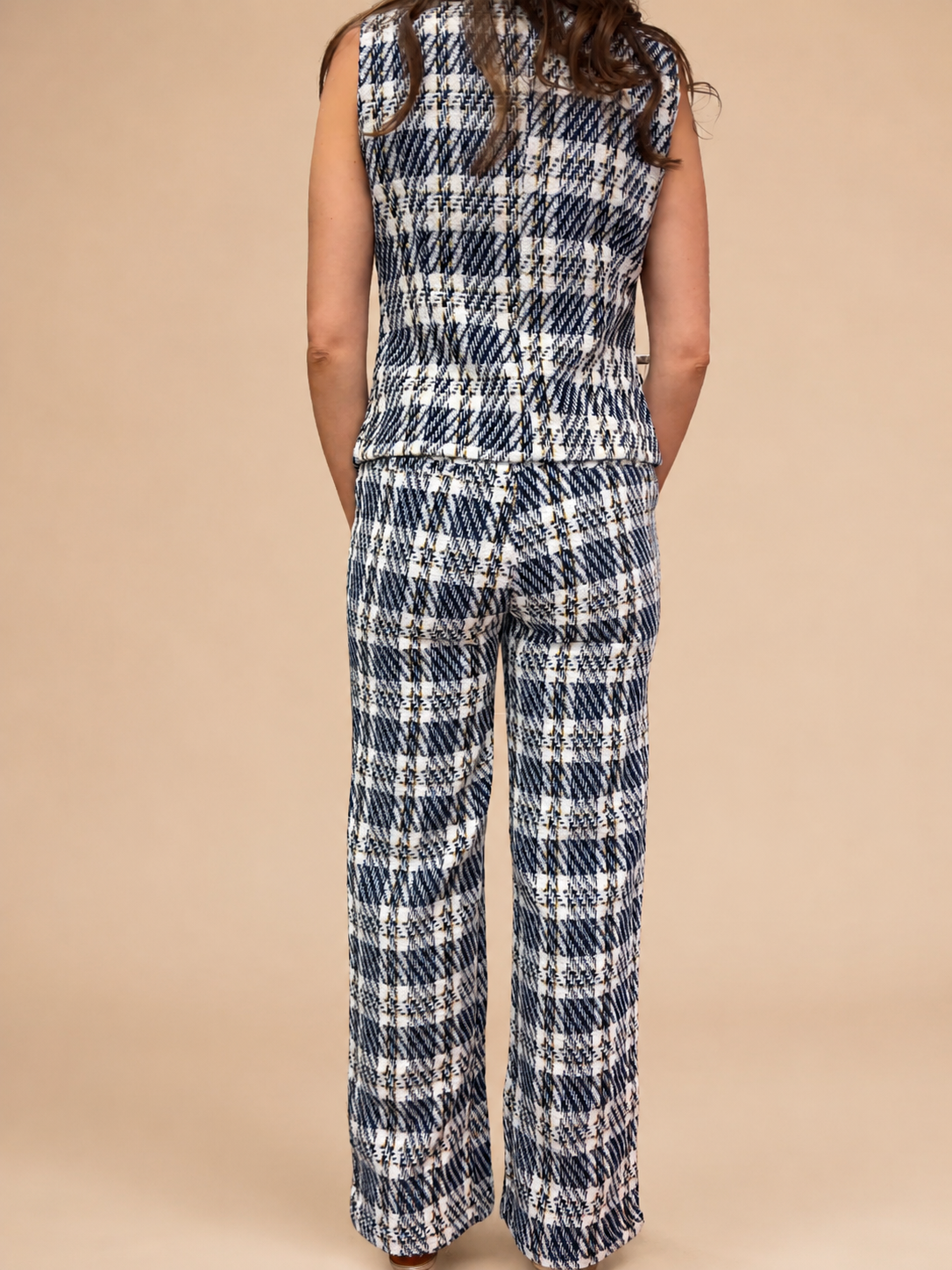 Conjunto Tweed Elegance Xadrez