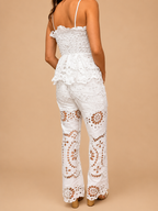 Conjunto branco bordado inglês