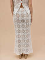 Conjunto de Renda Crochet - Branco