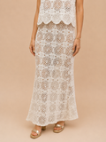 Conjunto de Renda Crochet - Branco