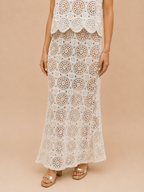 Conjunto de Renda Crochet - Branco