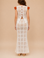 Conjunto de Renda Crochet - Branco