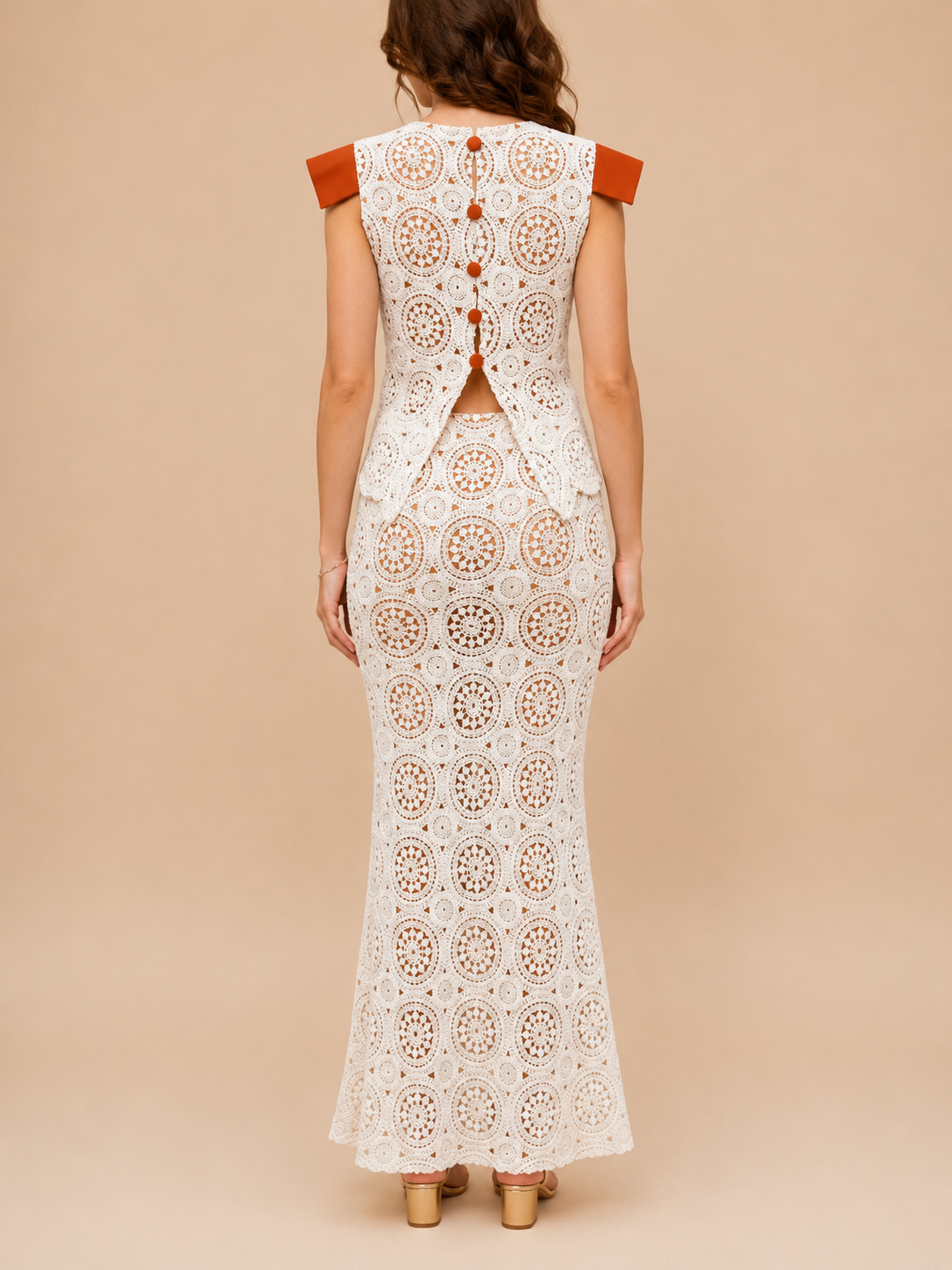 Conjunto de Renda Crochet - Branco