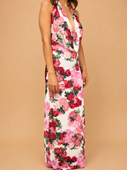 Vestido Longo Floral Rosé Lumina
