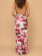 Vestido Longo Floral Rosé Lumina