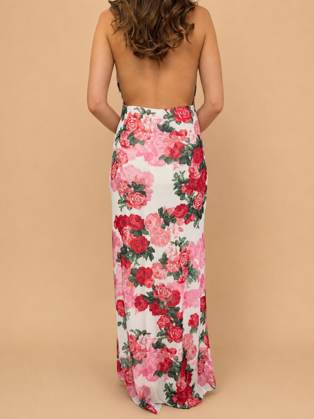 Vestido Longo Floral Rosé Lumina